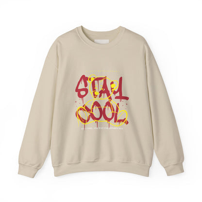 Stay Cool Crewneck Sweatshirt — Graffiti Style "Stay Cool" Graphic
