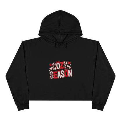 Cozy Season Cropped Hoodie – Valentine Heart Graphic