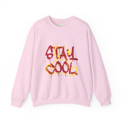Stay Cool Crewneck Sweatshirt — Graffiti Style "Stay Cool" Graphic