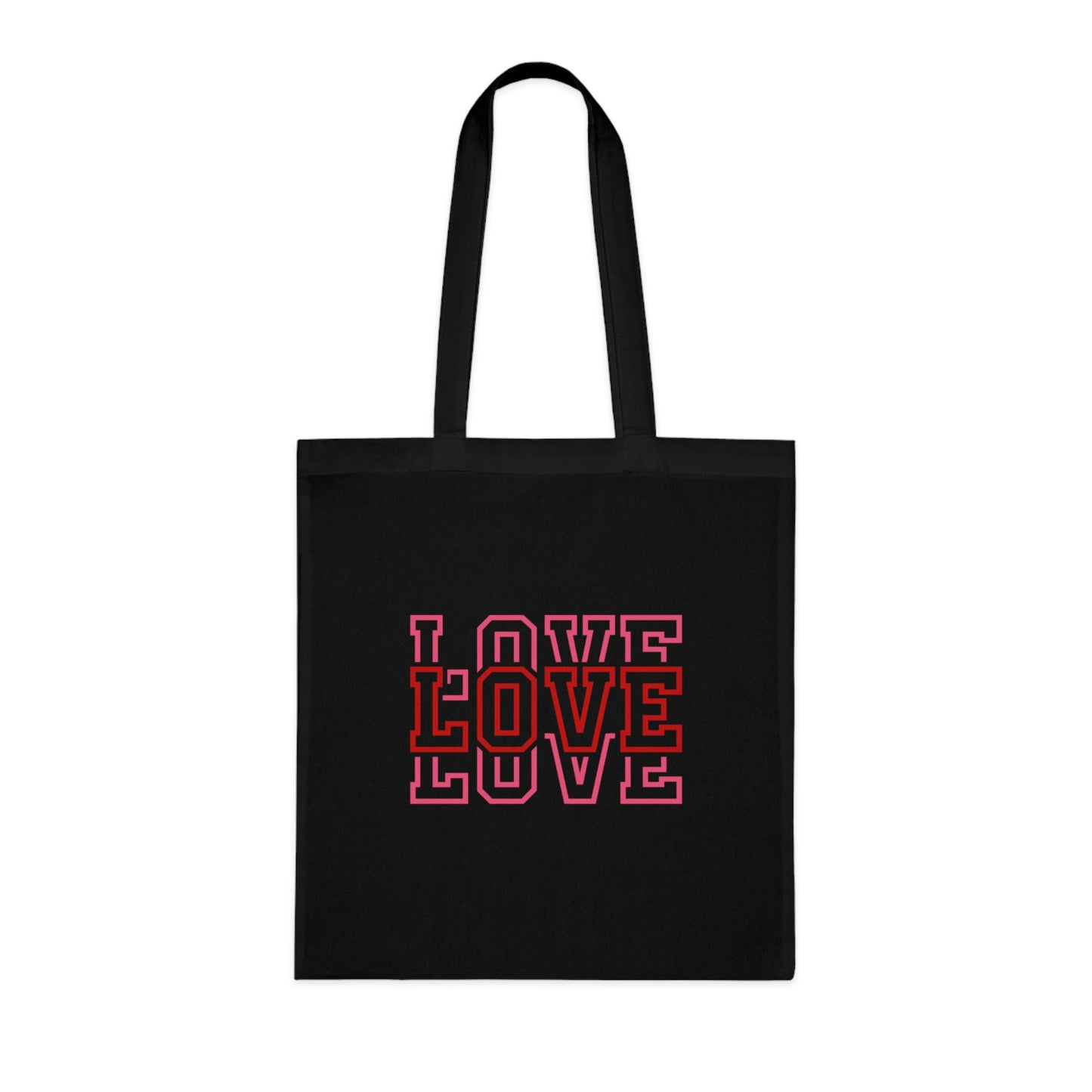 Love Stacked Cotton Tote