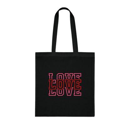 Love Stacked Cotton Tote