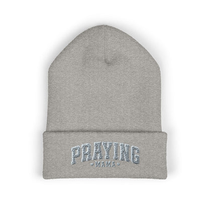 Praying Mama Embroidered Cuffed Beanie