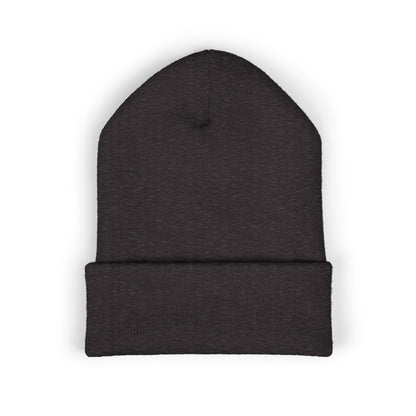 Mama Floral Embroidered Cuffed Beanie — Cozy Knit Mom Hat