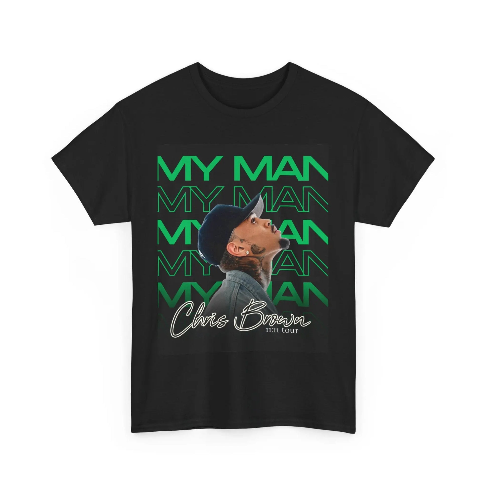Chris Brown My Man Unisex Heavy Cotton Tee - Stylish Fan Shirt for Casual Wear - Williams Boutique 