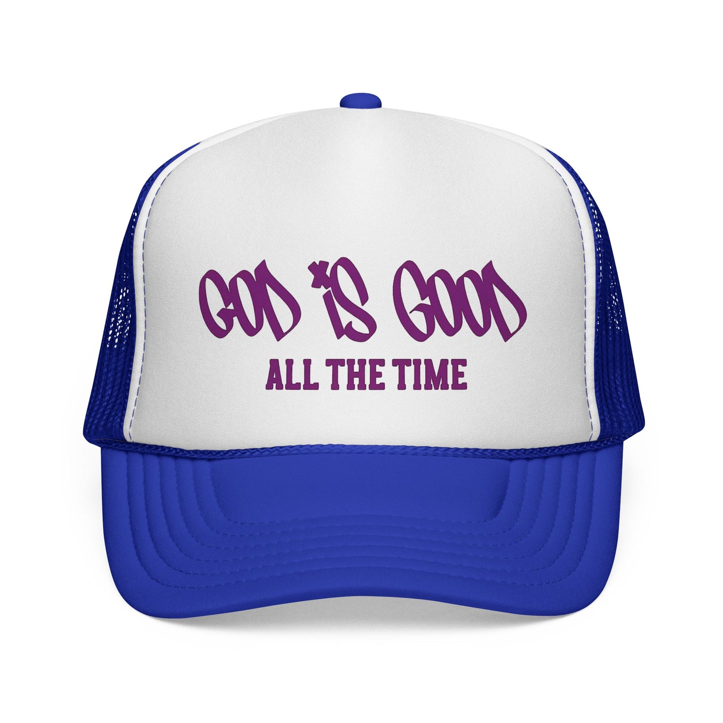 God Is Good All The Time Trucker Cap — Christian Faith Mesh Baseball Hat