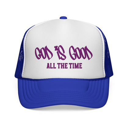 God Is Good All The Time Trucker Cap — Christian Faith Mesh Baseball Hat