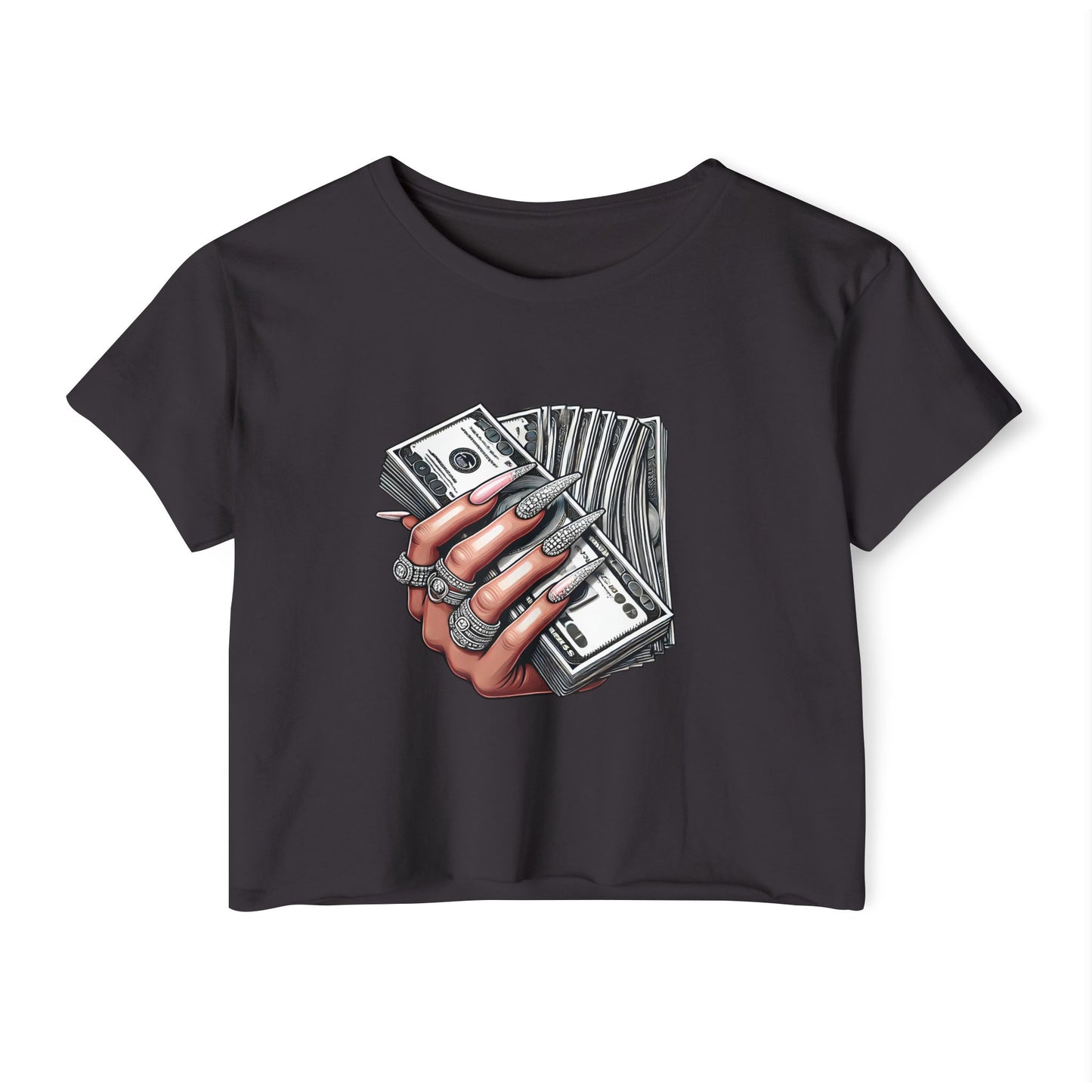 Money Grip Crop Top — Women's Graphic Tee