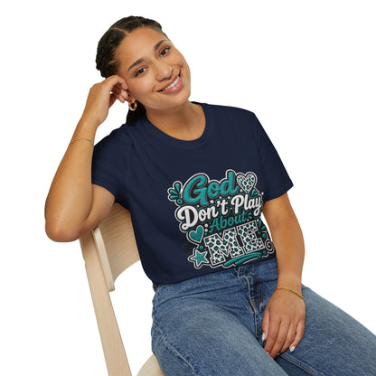 T-Shirt — "God Don't Play About Me" Inspirational Faith Graphic Tee