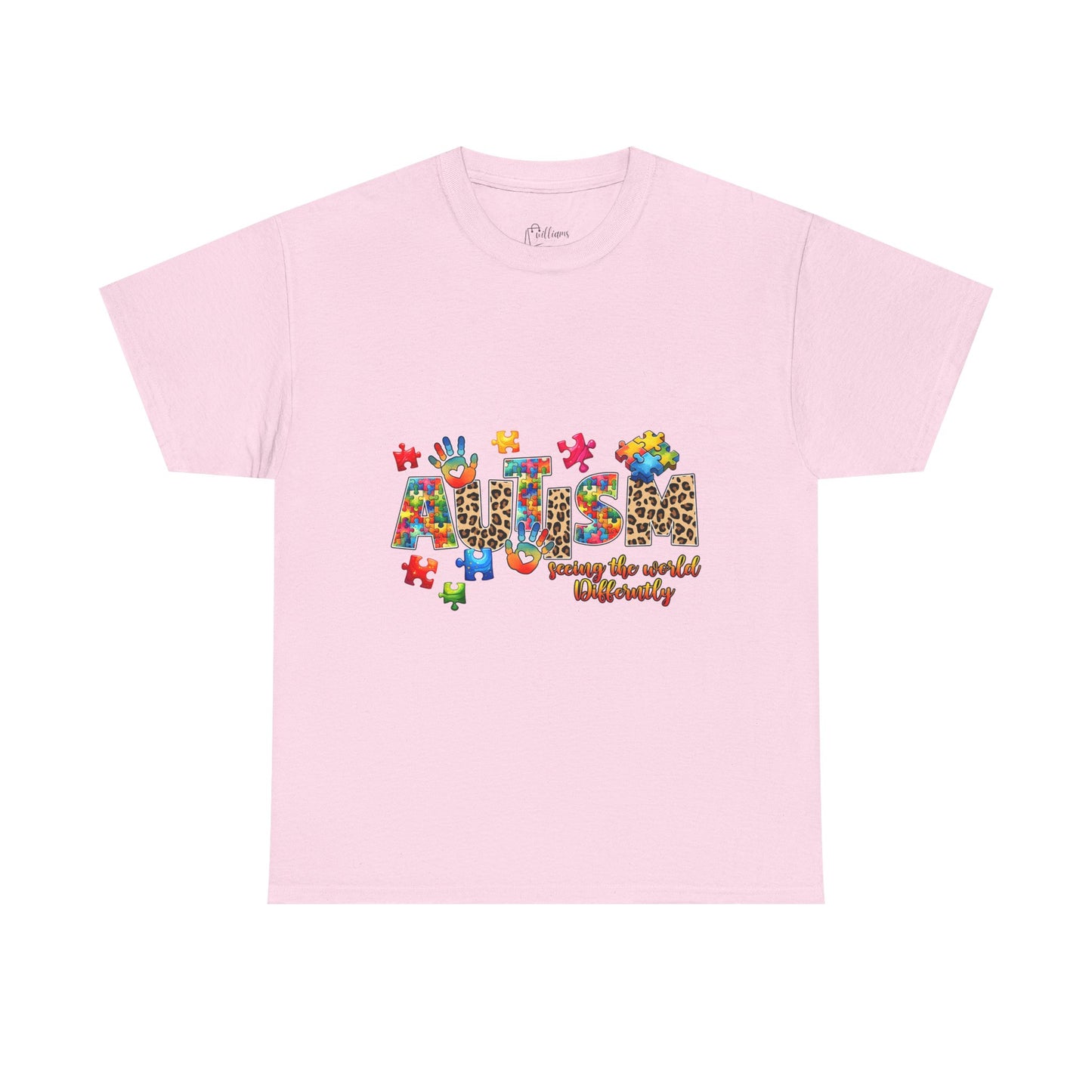 Autism Awareness T-Shirt — 'Autism: Sparking the World with Creativity' Puzzle Design