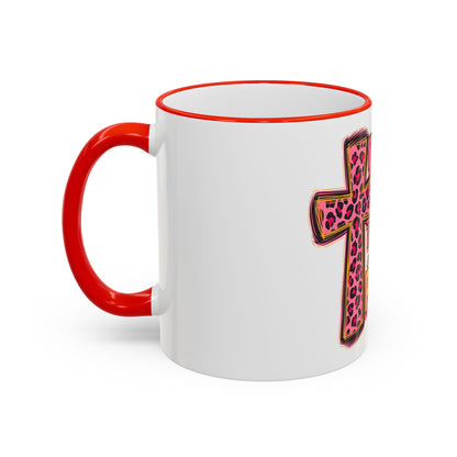 Inspirational Faith Coffee Mug — “Pray, Wait, and Trust, God Has a Plan” (Accent Rim & Handle)