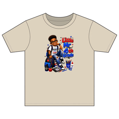 Little Mr. 4th Grade Kids T‑Shirt – Back-to-School Boy Shirt