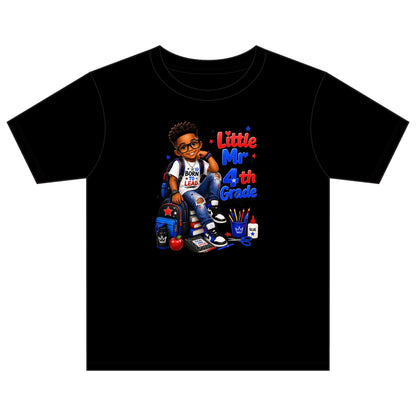 Little Mr. 4th Grade Kids T‑Shirt – Back-to-School Boy Shirt