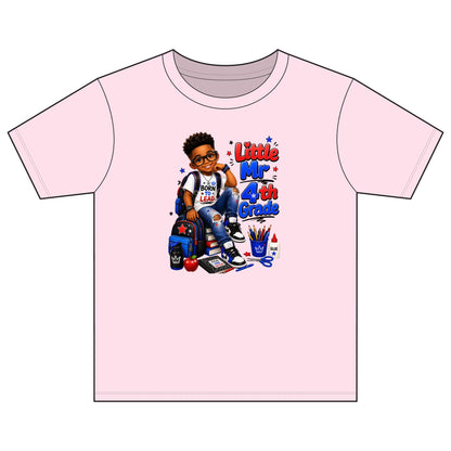 Little Mr. 4th Grade Kids T‑Shirt – Back-to-School Boy Shirt