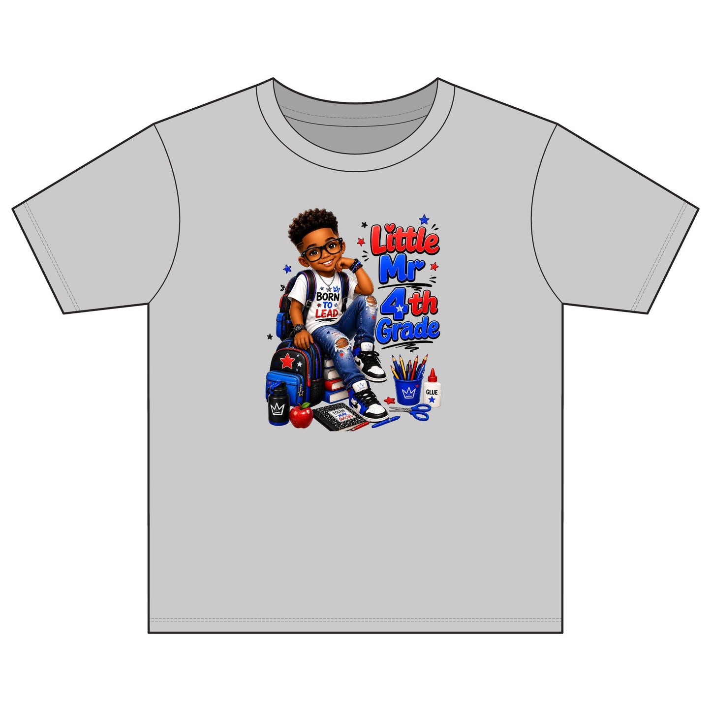 Little Mr. 4th Grade Kids T‑Shirt – Back-to-School Boy Shirt