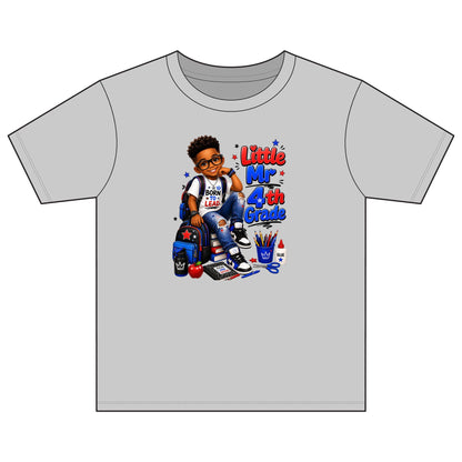 Little Mr. 4th Grade Kids T‑Shirt – Back-to-School Boy Shirt