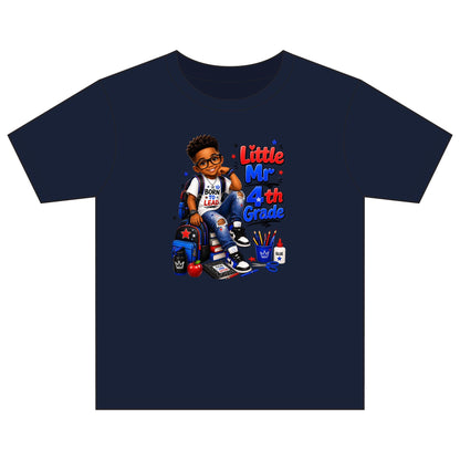 Little Mr. 4th Grade Kids T‑Shirt – Back-to-School Boy Shirt