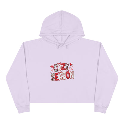 Cozy Season Cropped Hoodie – Valentine Heart Graphic
