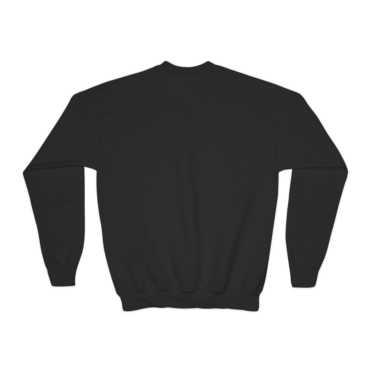 Youth Crewneck Sweatshirt — "Mini Mini Mini" Pink Heart Retro Graphic