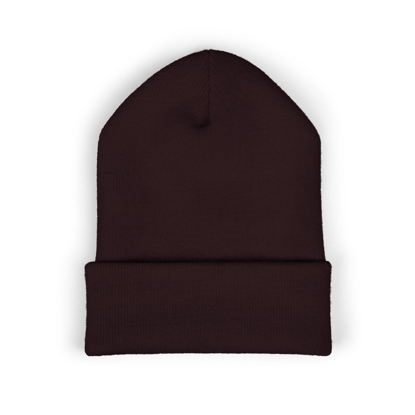 Mama Floral Embroidered Cuffed Beanie — Cozy Knit Mom Hat