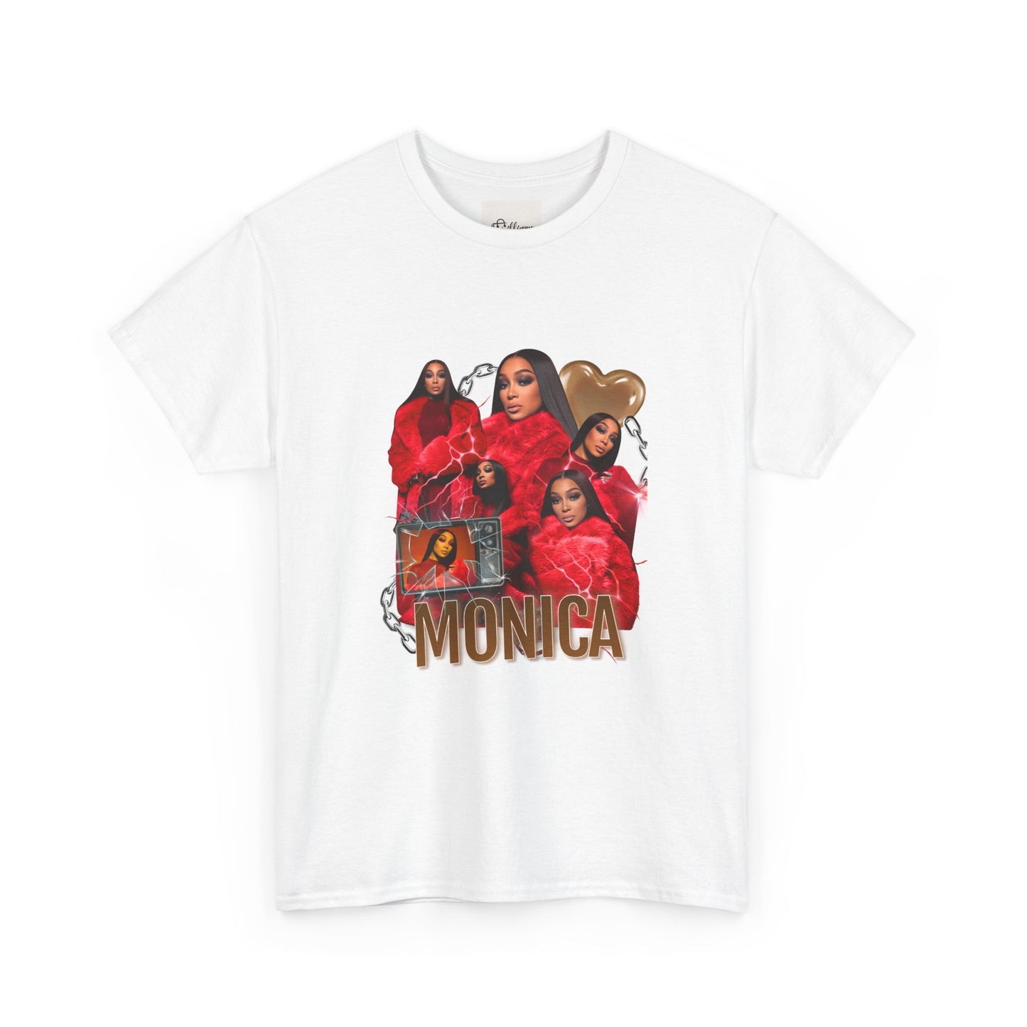 Stylish Unisex Heavy Cotton Tee with 'MONICA' Design, Trendy Graphic Tee