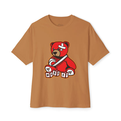 Misfit Bandaged Teddy Graphic Tee — Oversized Boxy T-Shirt