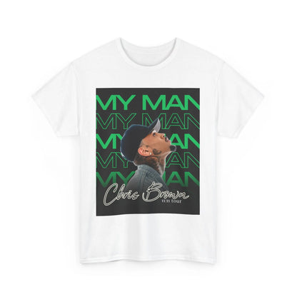 Chris Brown My Man Unisex Heavy Cotton Tee - Stylish Fan Shirt for Casual Wear - Williams Boutique 
