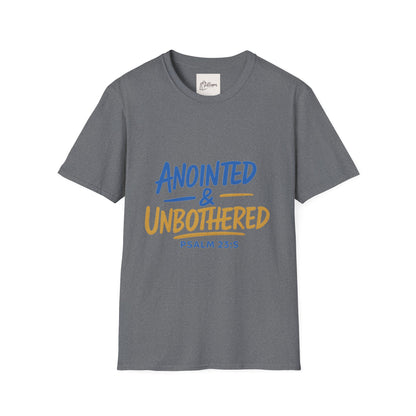 Unisex Softstyle T-Shirt - 'Anointed & Unbothered' Psalm 23:5 | Comfortable Christian Tee