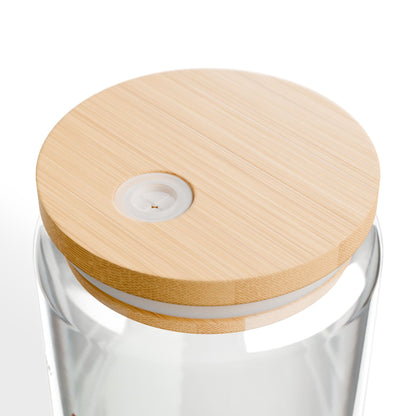 Black Is Beautiful 16oz Sipper Glass with Bamboo Lid