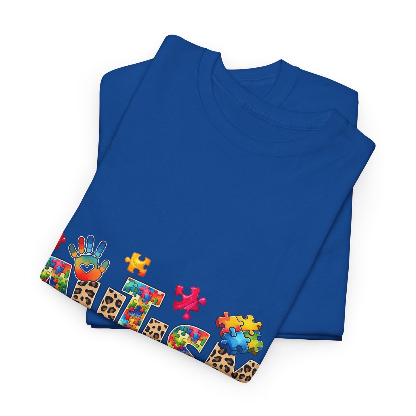 Autism Awareness T-Shirt — 'Autism: Sparking the World with Creativity' Puzzle Design