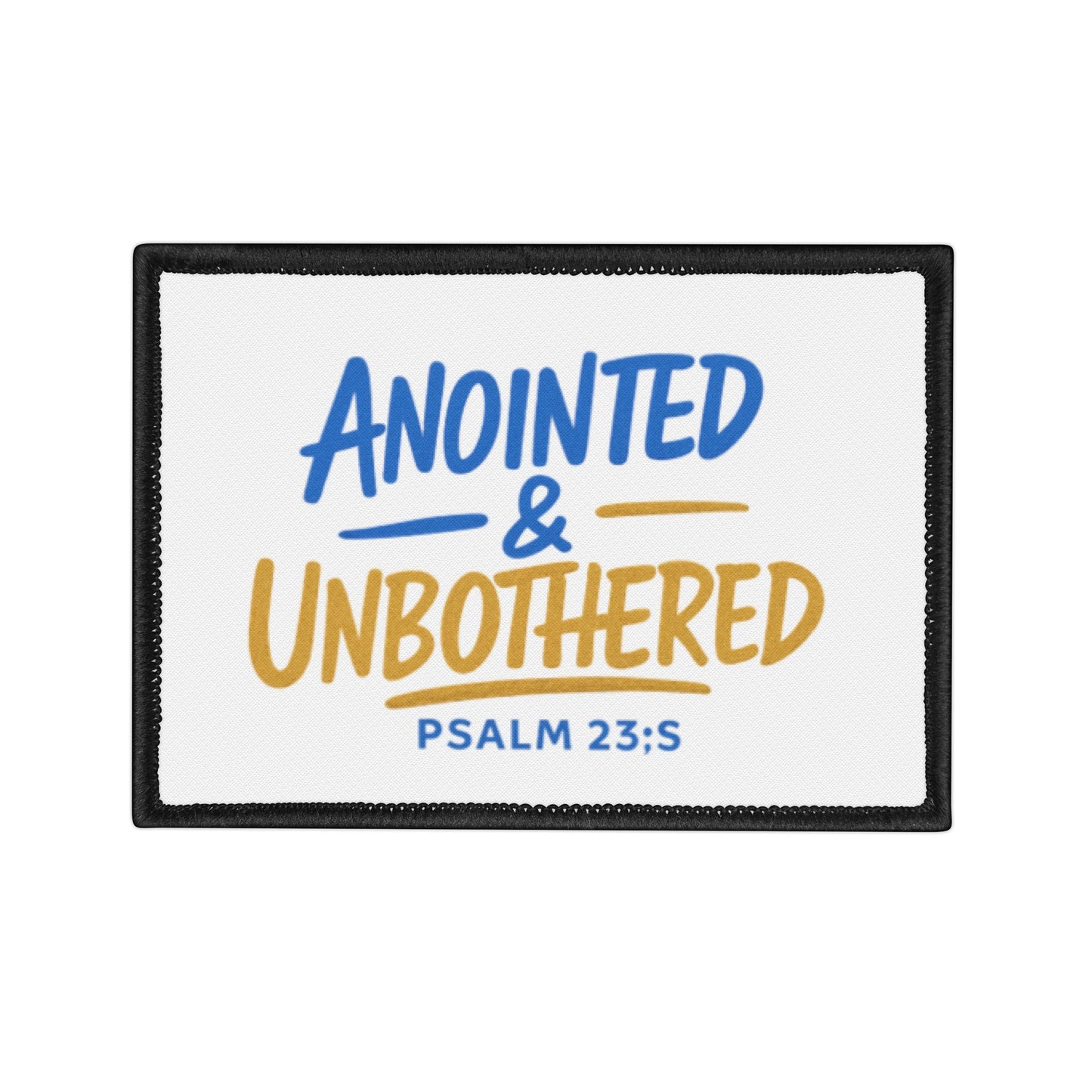 Anointed & Unbothered Iron-On Patch — Psalm 23:5 Faith Patch