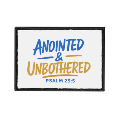 Anointed & Unbothered Iron-On Patch — Psalm 23:5 Faith Patch