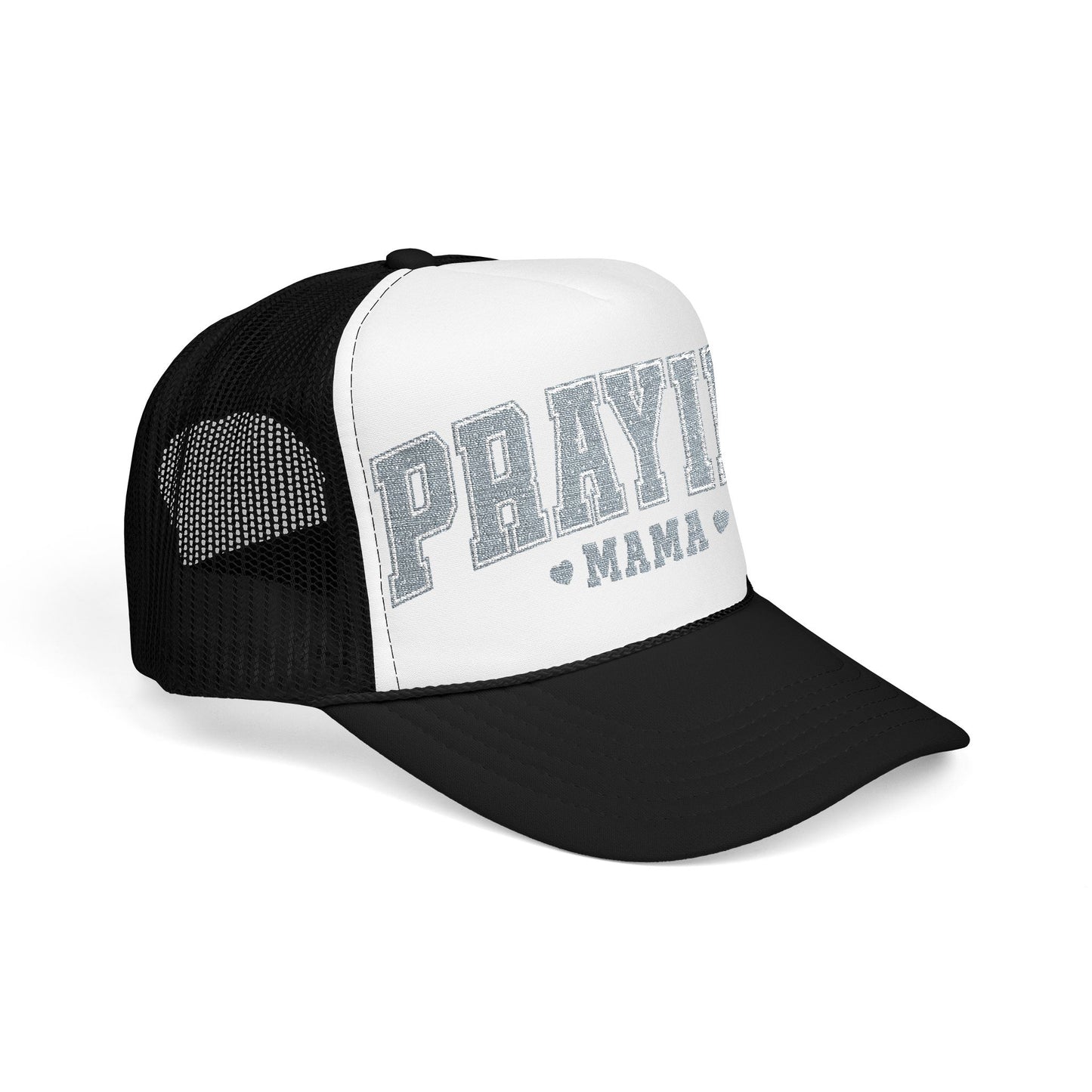 Praying Mama Foam Trucker Hat, Stylish Embroidered Cap, Gift for Moms, Summer Fashion, Casual Wear, Faith-Based Gift