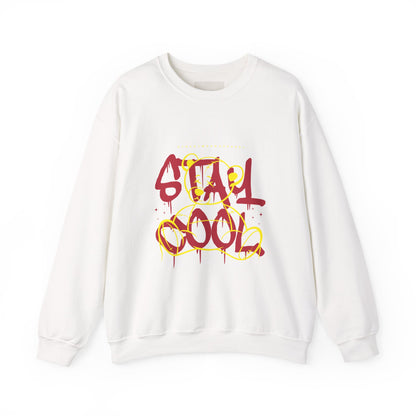 Stay Cool Crewneck Sweatshirt — Graffiti Style "Stay Cool" Graphic