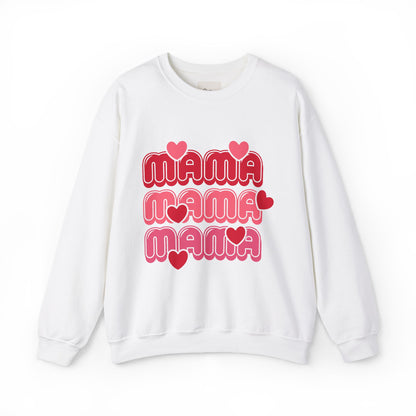 Mama Retro Hearts Crewneck Sweatshirt