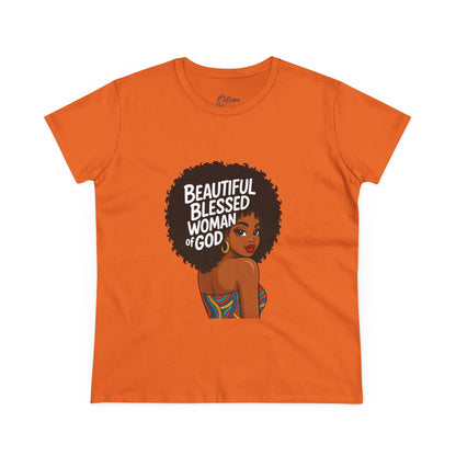 Beautiful Blessed Woman of God Tee — Women's Faith Graphic T-Shirt