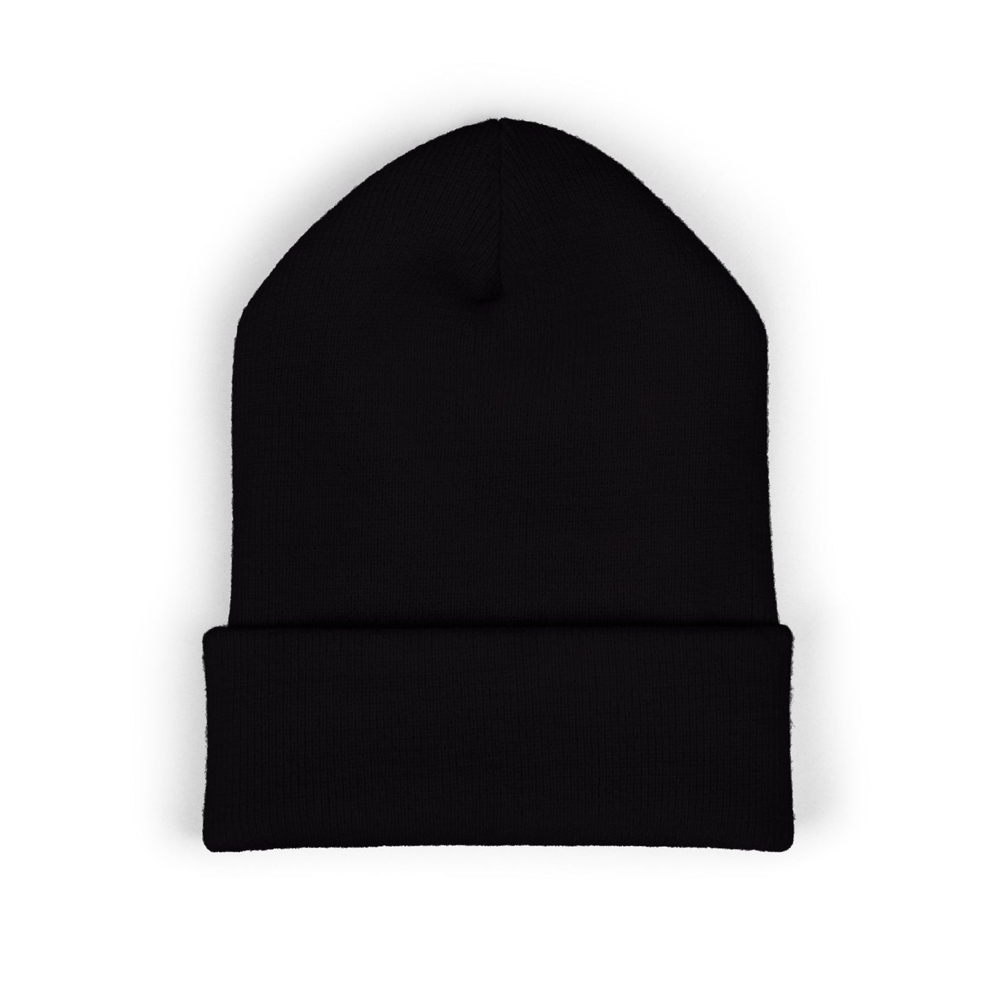 Mama Floral Embroidered Cuffed Beanie — Cozy Knit Mom Hat