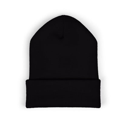 Mama Floral Embroidered Cuffed Beanie — Cozy Knit Mom Hat