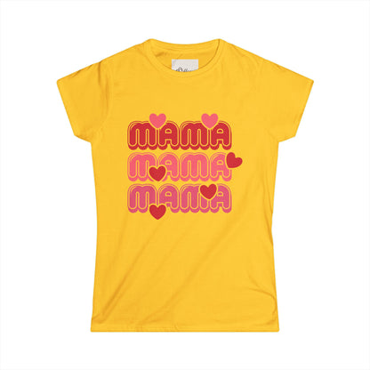 Mama Retro  Tee — Pink "Mama Mama Mama" Graphic T‑Shirt