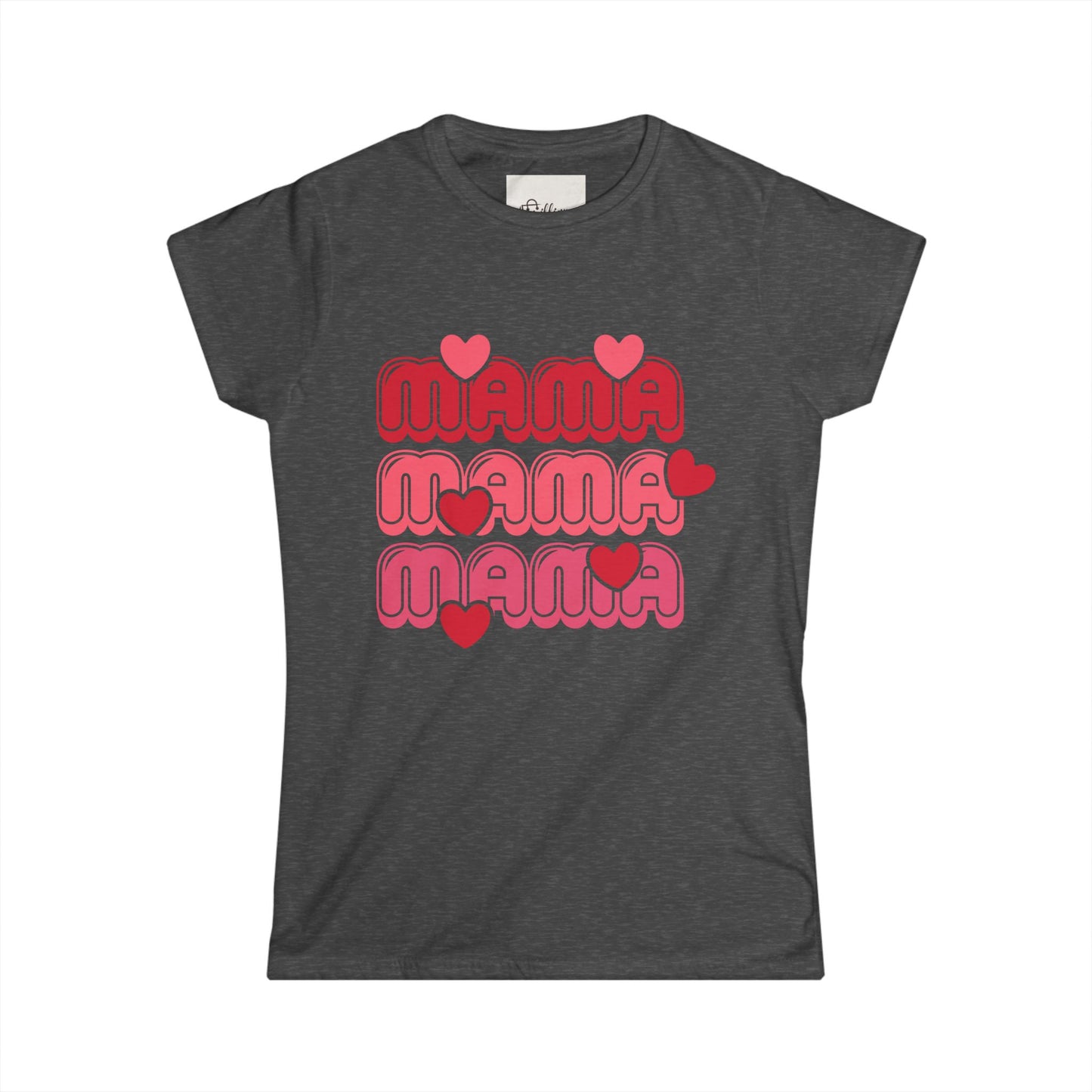 Mama Retro  Tee — Pink "Mama Mama Mama" Graphic T‑Shirt