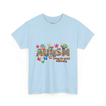 Autism Awareness T-Shirt — 'Autism: Sparking the World with Creativity' Puzzle Design