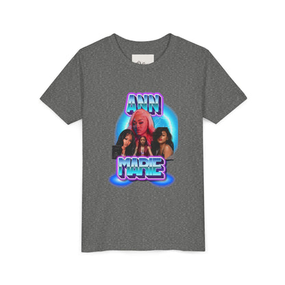 Youth Tee — Retro Neon Portrait Graphic "ANN MARIE"