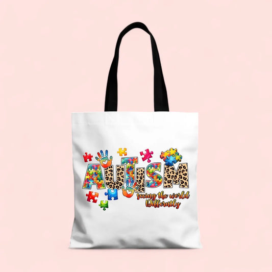 Custom Autism Inspired Tote Bag - Williams Boutique 