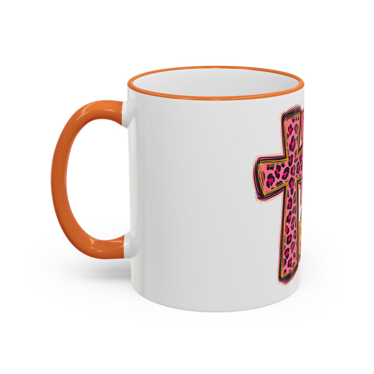Inspirational Faith Coffee Mug — “Pray, Wait, and Trust, God Has a Plan” (Accent Rim & Handle)