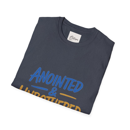 Unisex Softstyle T-Shirt - 'Anointed & Unbothered' Psalm 23:5 | Comfortable Christian Tee
