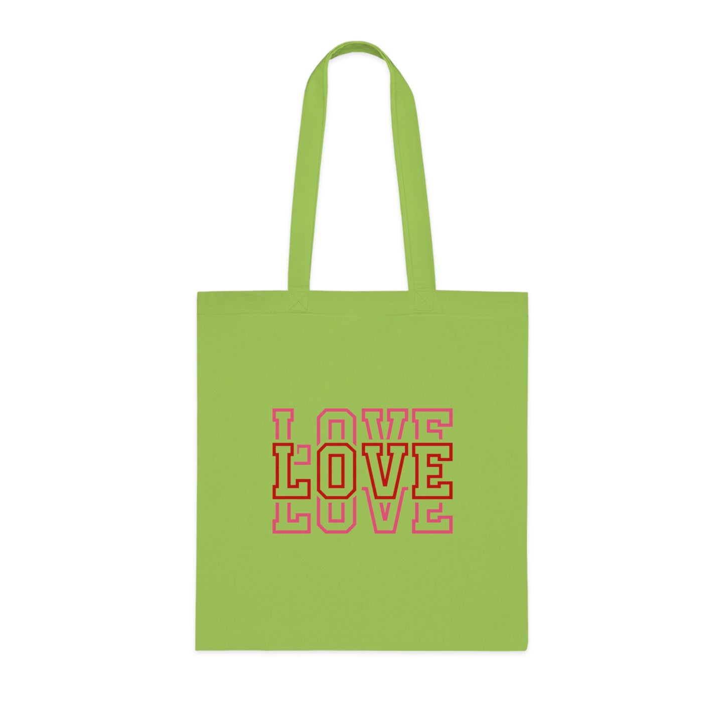 Love Stacked Cotton Tote