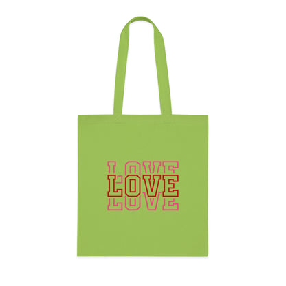 Love Stacked Cotton Tote