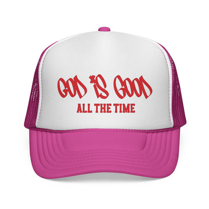 God Is Good All The Time Trucker Cap — Christian Faith Mesh Hat