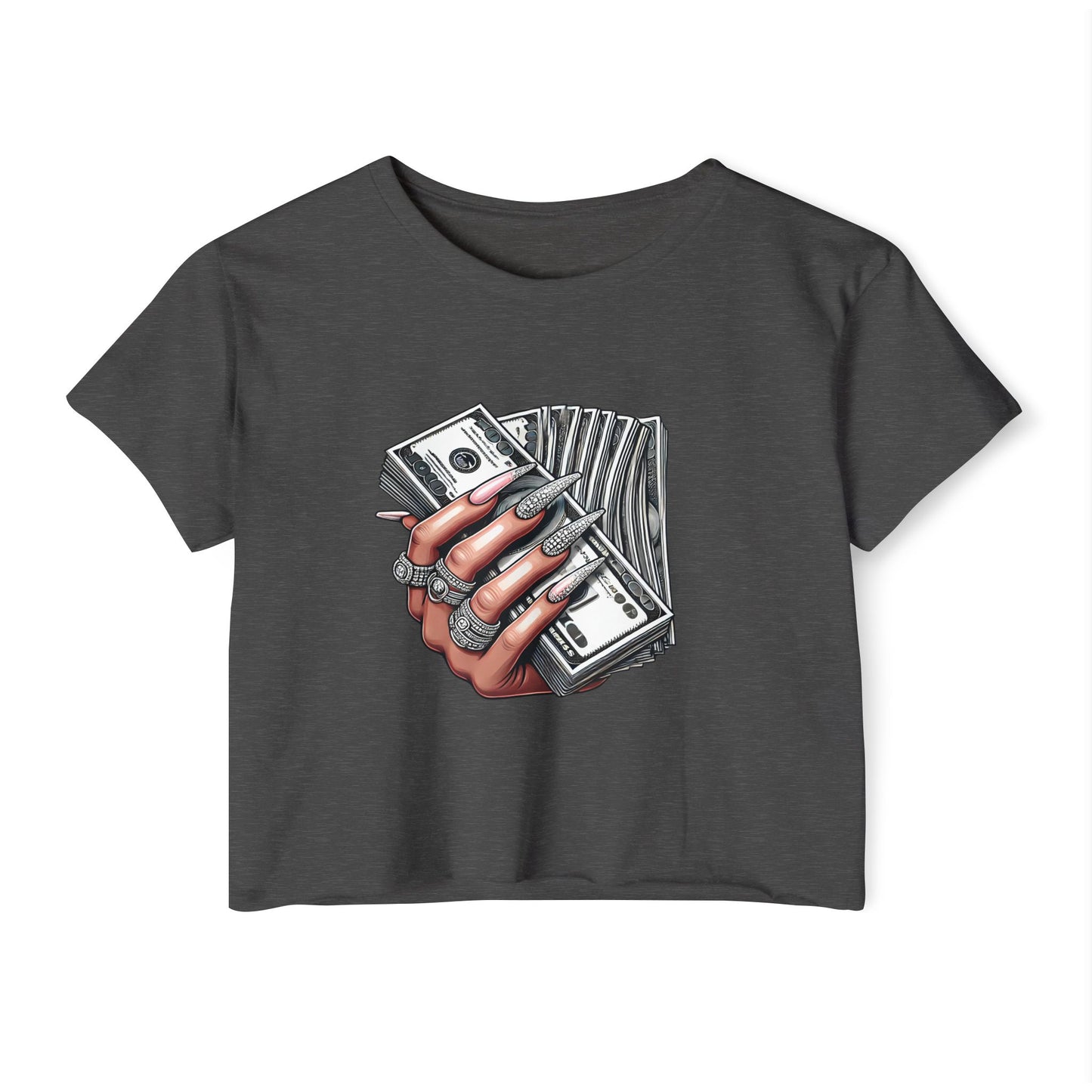 Money Grip Crop Top — Women's Graphic Tee