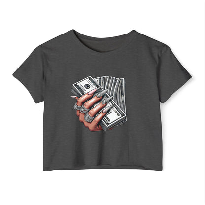 Money Grip Crop Top — Women's Graphic Tee