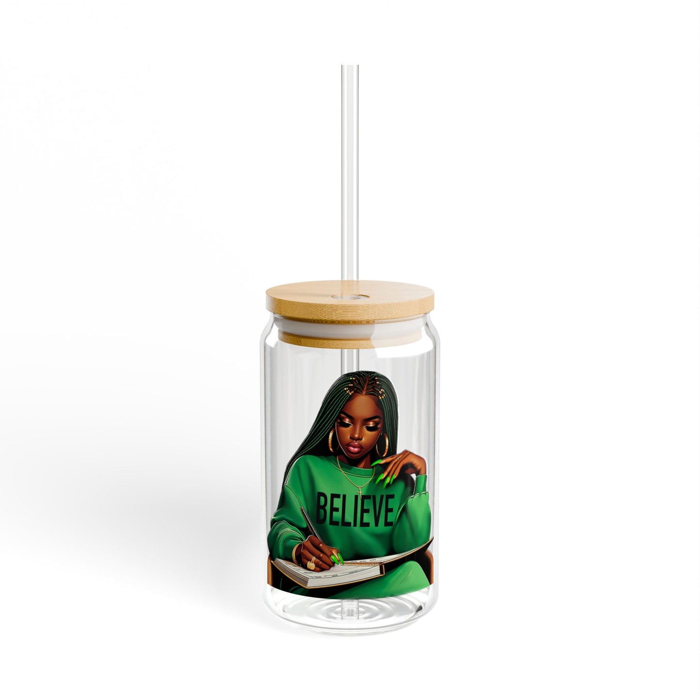 Believe Woman Sipper Glass - 16oz Tumbler